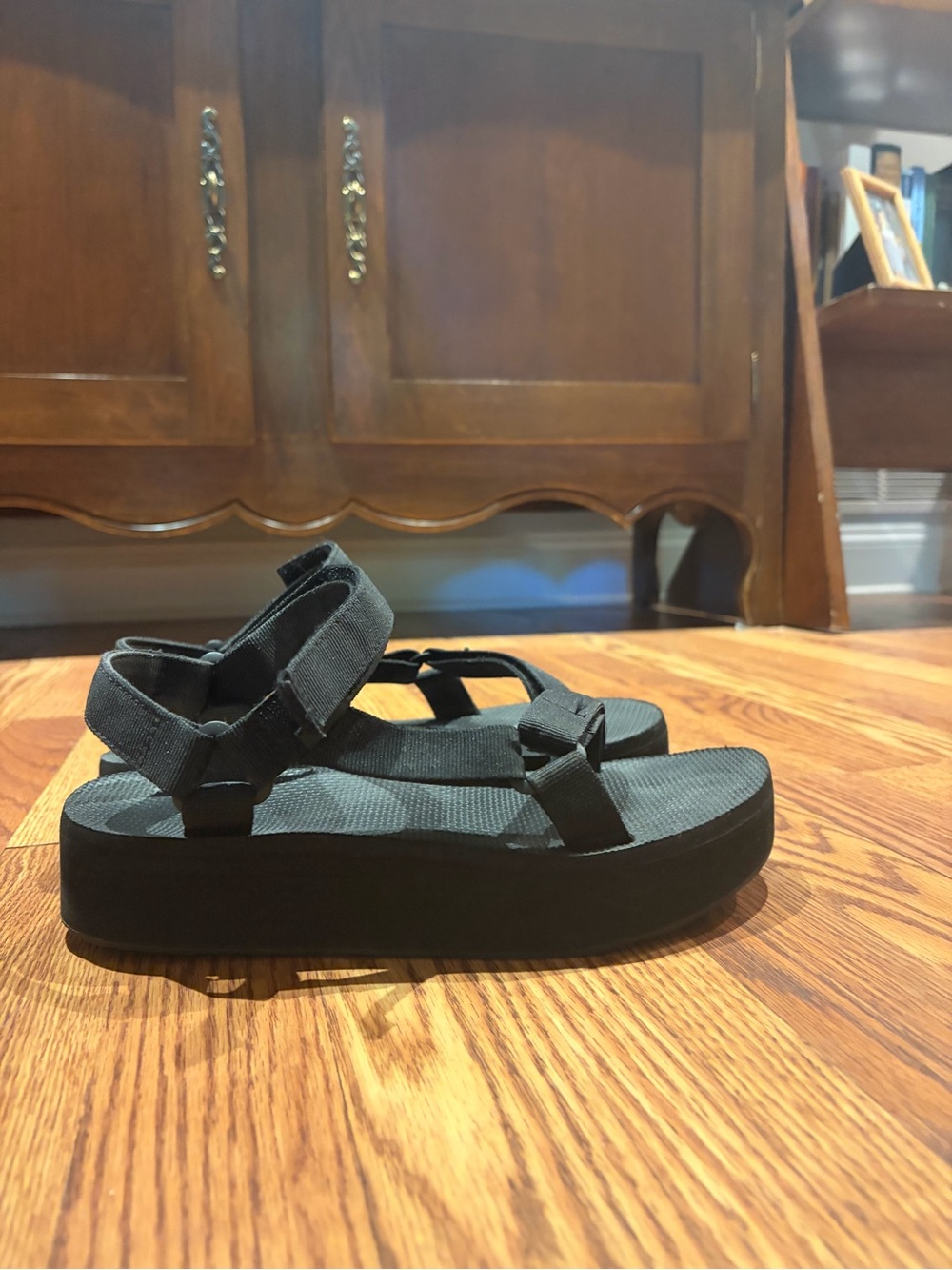 Black Teva Sandals - Picture 2 of 5